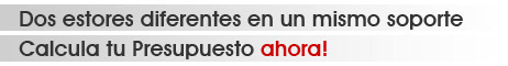 Estores enrollables Mercury, dos estores en un solo soporte
