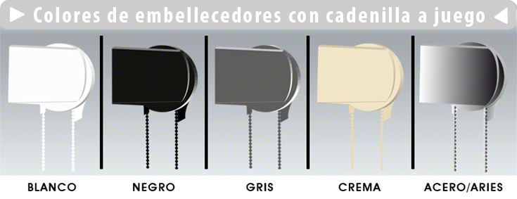 Colores embellecedores y cadenilla a juego Colores embellecedores y cadenilla a juego