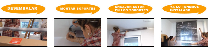 descripcion del video como instalar estores enrollables fotograficos de Cortinadecor