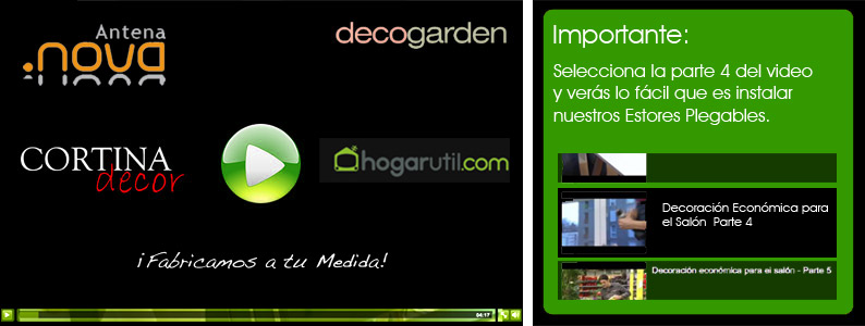 Video de instalcion de Estores Plegables Video de instalcion de Estores Plegables