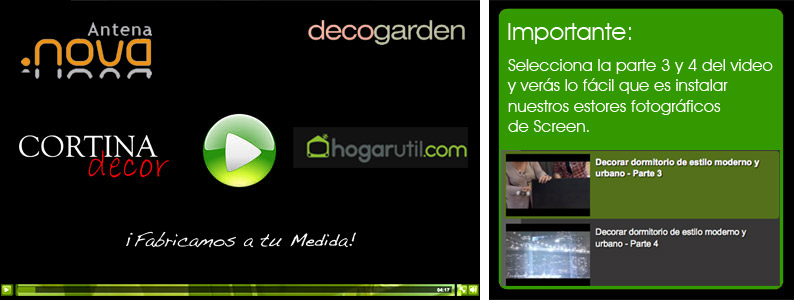 Video de instalcion de Estores Fotográficos Screen Video de instalcion de Estores Fotográficos Screen