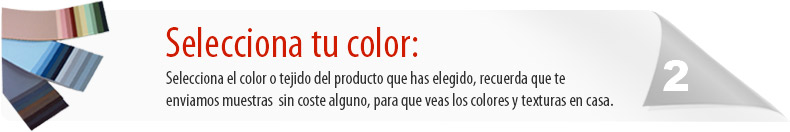 Selecciona tu color o tejido del producto que hayas elegido
