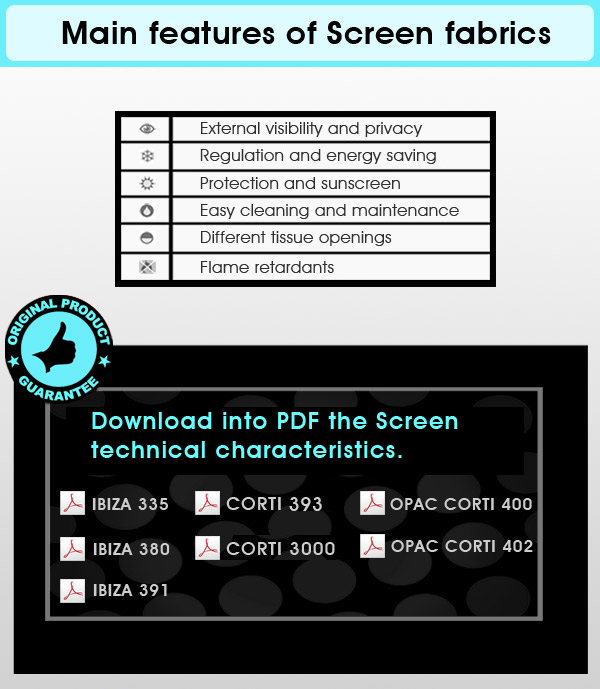 Caracteristicas principales de los tejidos de screen