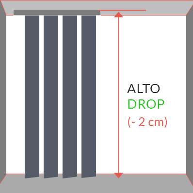 como medir lamas verticales cortinadecor techo