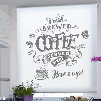 Printed Typography Roller Blinds