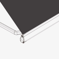 Extendable arm box awning No-Flap