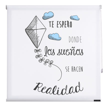 Estores Juveniles a tu medida, elige uno de la nueva colección tu frase  favorita de Cortinadecor