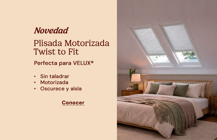 Plisadas Motorizadas para Velux