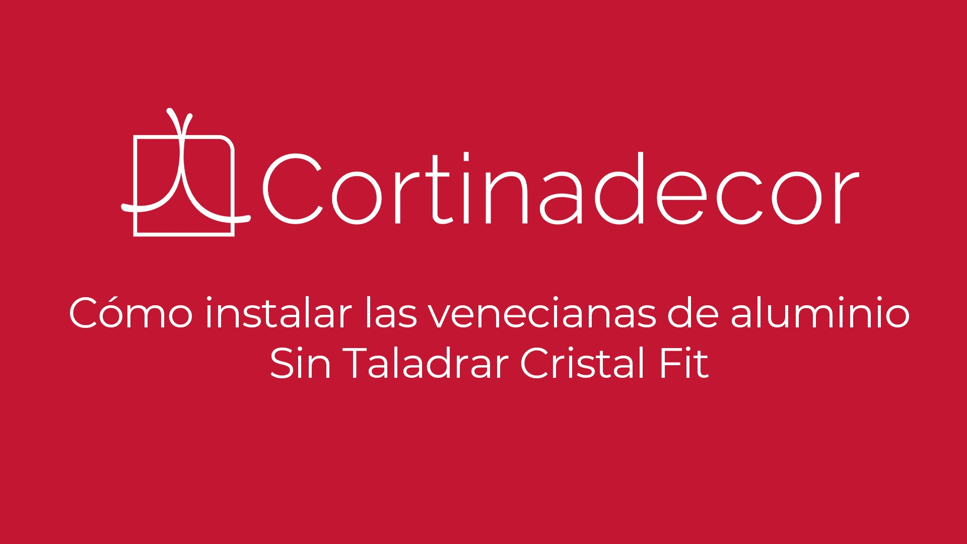 Vídeo instalación de venecianas Cristal fit