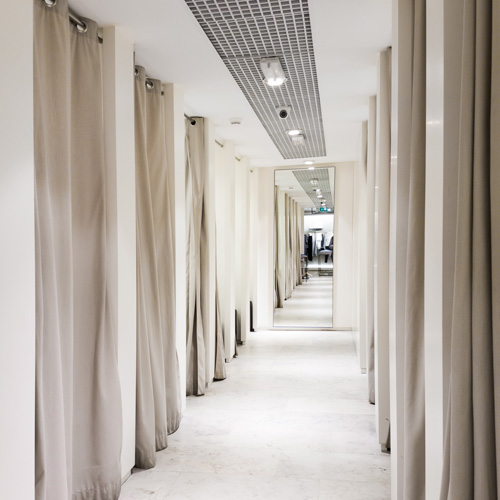Curtains for fitting rooms