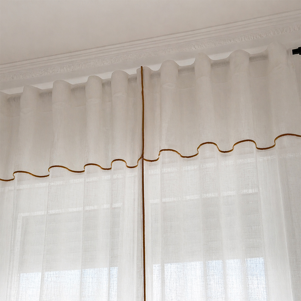 Cortinados Linodes com folho da Lima & Lino