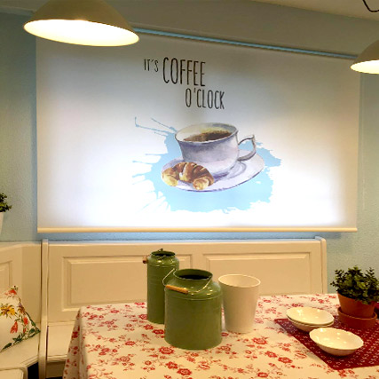 Coffee Time print blinds