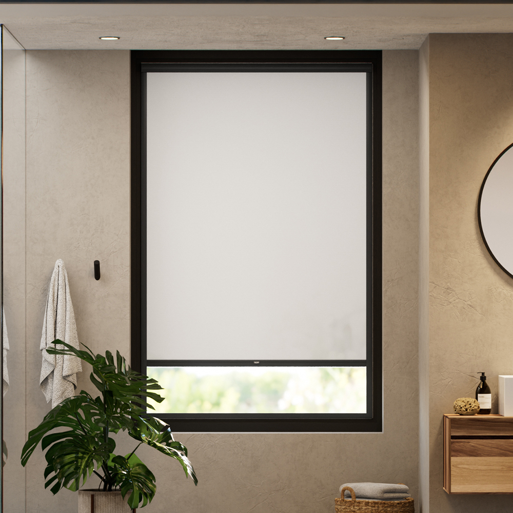 Sin taladrar Cristal Fit Screen Solaris Blanco Lino