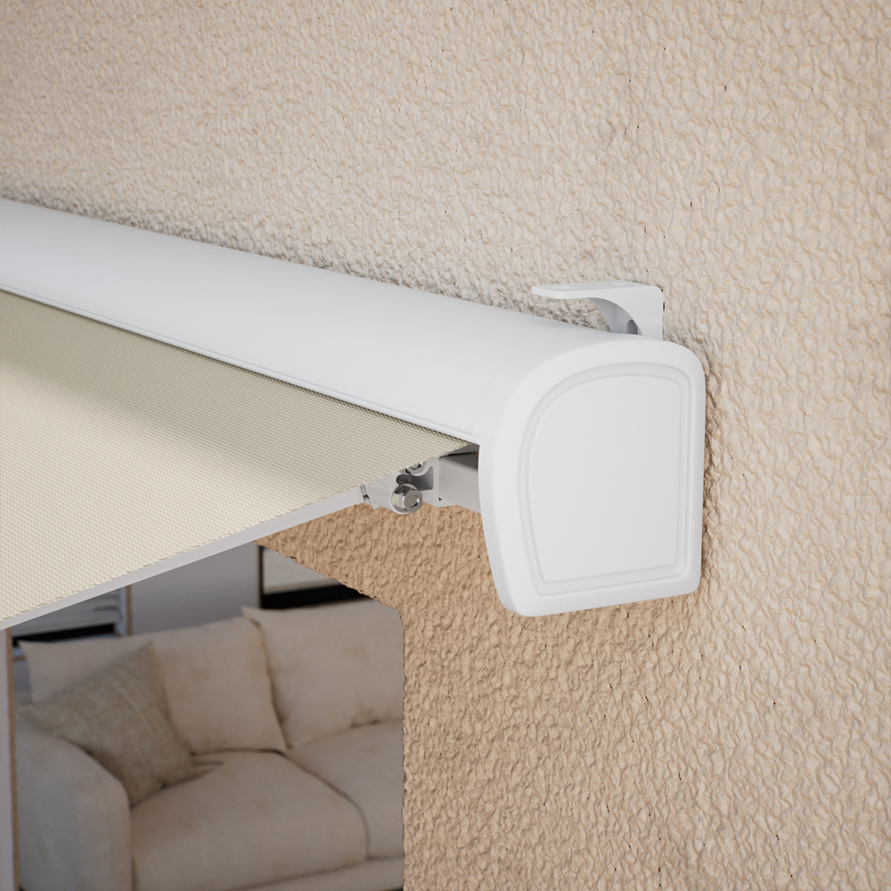 Cofre con brazo extensible motorizado Poniente Blanco 295 x 250 cm