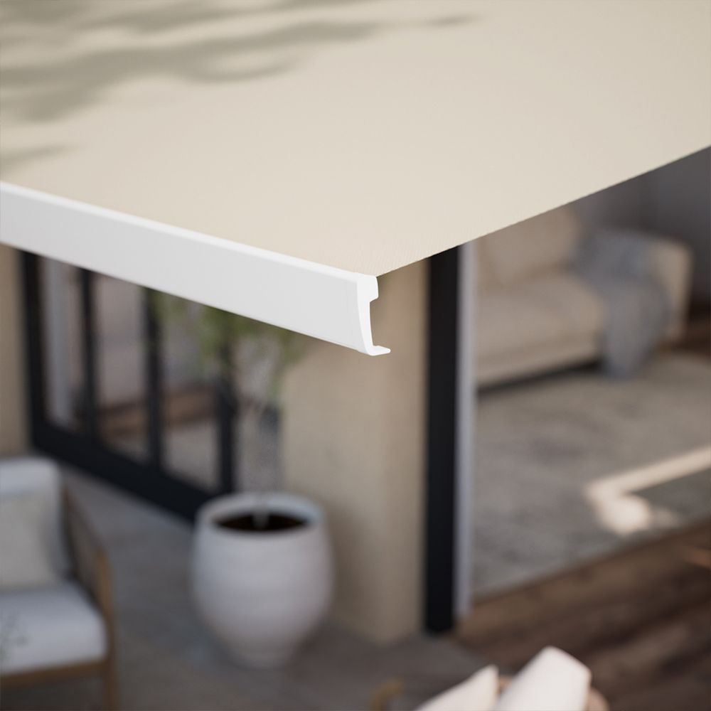 Cofre con brazo extensible motorizado Poniente Blanco 295 x 250 cm