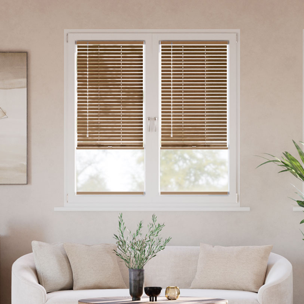 Venezianas de madeira sem furação Cristal Fit™ 25 mm Cedro